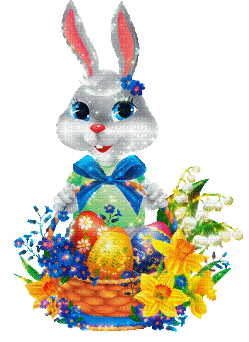 Easter hare by nataliplus - GIF animate gratis