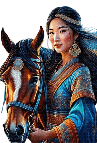 loly33  indienne  cheval - png gratis