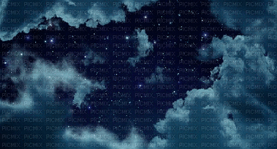 clouds wolken nuages stars sky night nuit etoiles  heaven background effect fond  hintergrund gif anime animated animation image - GIF animé gratuit