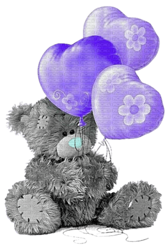 Teddy bear.Balloons.Victoriabea - Free PNG