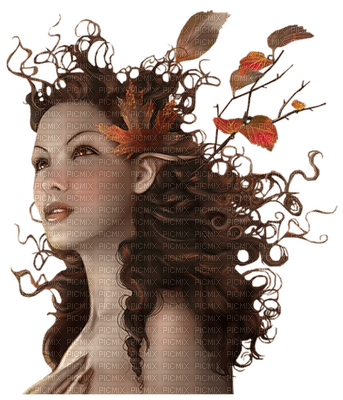 Kaz_Creations Autumn Woman Femme - nemokama png