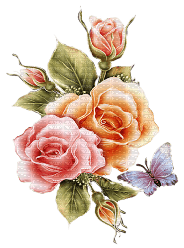 vintage roses - безплатен png