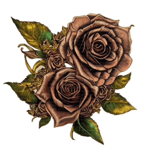 kikkapink steampunk sepia rose brown - ücretsiz png