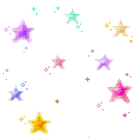 multicolored stars falling - 免费动画 GIF