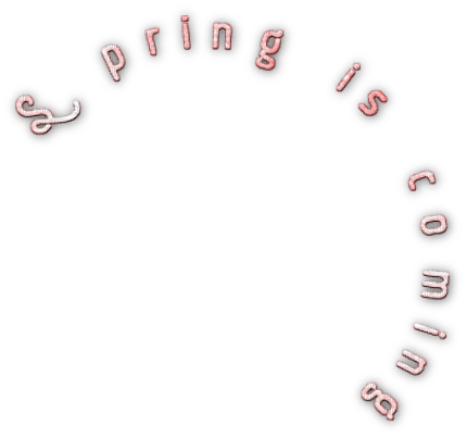 soave text spring is coming pink - 無料png