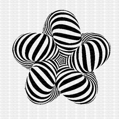 Forme hypnotique noir et blanc - Darmowy animowany GIF