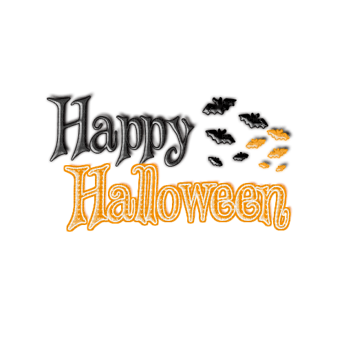 Happy Halloween Text - png ฟรี