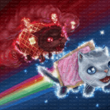 Nyan Cat & Tac Nayn - Δωρεάν κινούμενο GIF