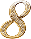 Kaz_Creations Numbers Gold Deco 8 - png gratis