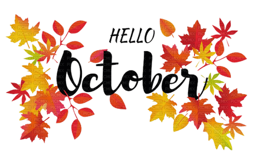 loly33 texte hello october - png grátis