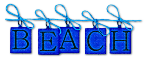 Beach.Text.Blue - Free PNG