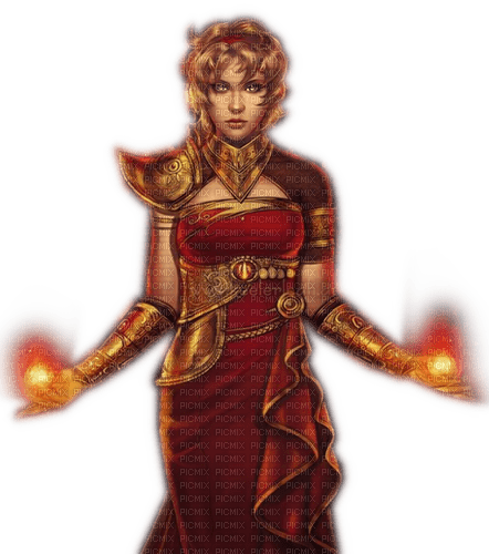 Rena Fantasy red Magic Woman Frau girl - png ฟรี