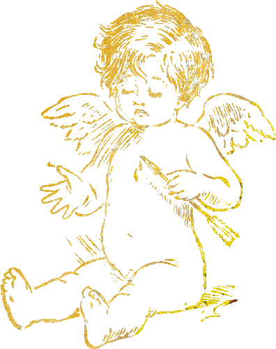 Грустный ангелок - Безплатен анимиран GIF