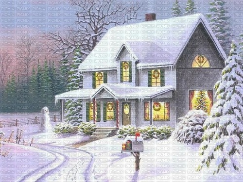 Haus im Winter - png ฟรี