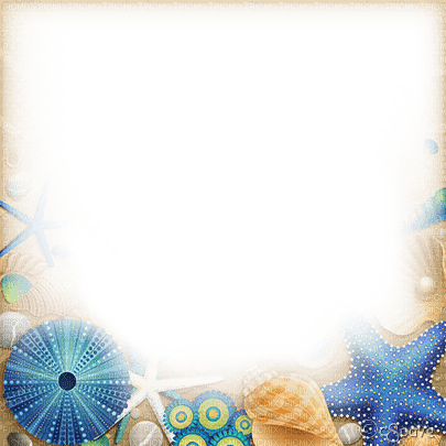 soave frame summer starfish  blue brown yellow - zadarmo png