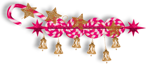 Christmas.Deco.Pink.Gold.White - 免费PNG
