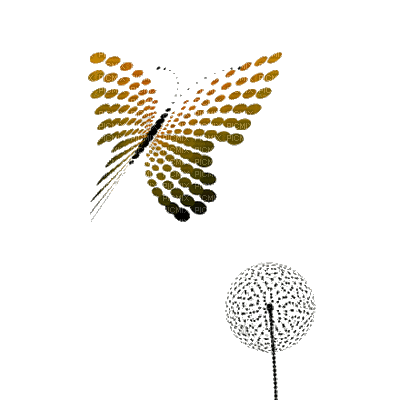 Motyl złoty - Animovaný GIF zadarmo
