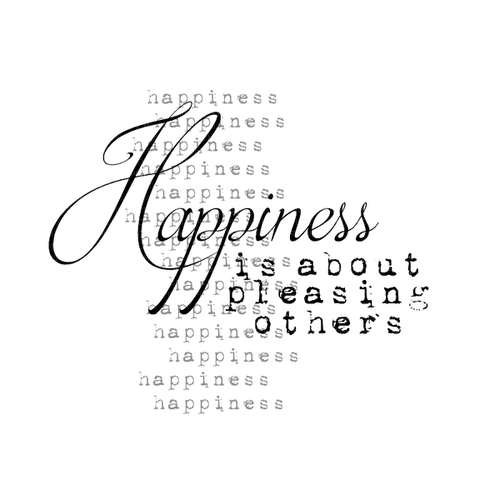 kikkapink happiness text quote png black - darmowe png