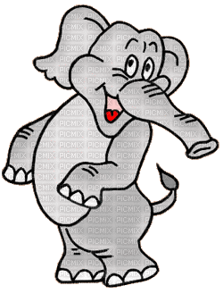 słoń - GIF animado grátis