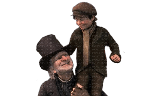 Ébénézère Scrooge et Tiny Tim - фрее пнг
