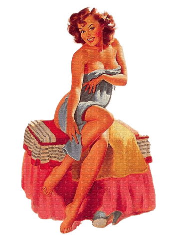 dolceluna vintage pinup woman - PNG gratuit