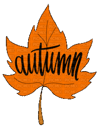 Autumn Leaf Text - Bogusia - Free animated GIF