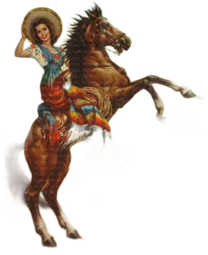 charmille _ femme _ cheval - zdarma png
