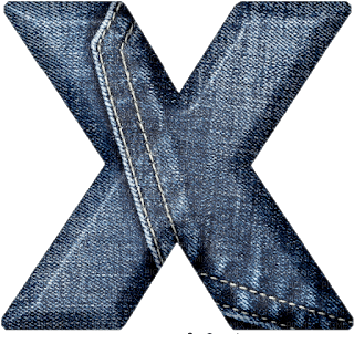 Jeans Blue Alphabet - Bogusia - ingyenes png