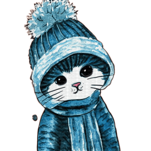 kikkapink watercolor cute animal winter - png grátis