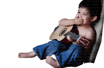 Kaz_Creations Baby Enfant Child Boy Guitar - kostenlos png