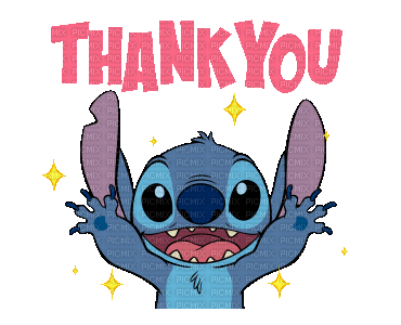 THANK YOU @STITCH @ Disney, thank , you , stitch , disney - Free animated  GIF - PicMix