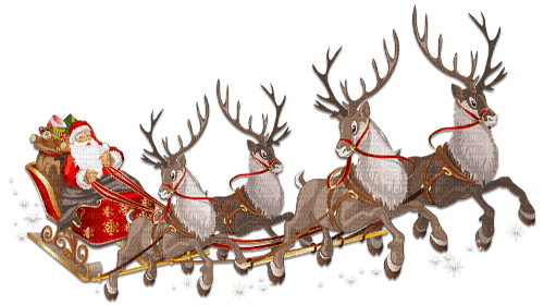 soave deco christmas santa claus sled sleigh - nemokama png