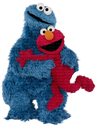 Kaz_Creations Sesame Street Cookie Monster Elmo - ücretsiz png