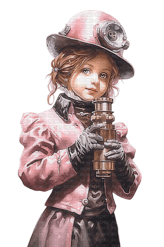 ♡§m3§♡ pink child steampunk cute female - png ฟรี