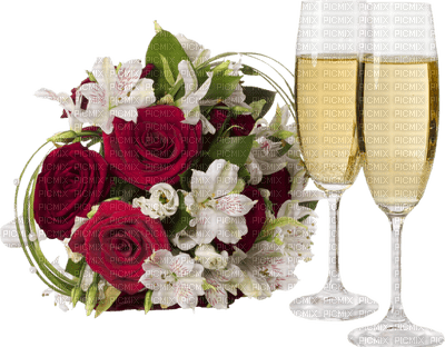 patymirabelle fleurs et champagne - PNG gratuit
