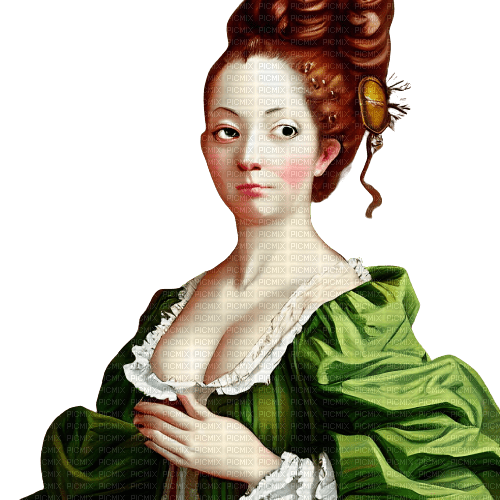 kikkapink woman vintage baroque green brown - ingyenes png