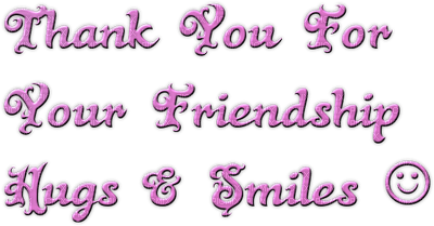 thank you for your friendship purple text tube greetings postcard friends family - gratis png