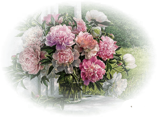 loly33 vase fleur pivoine - ingyenes png