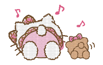 Hello kitty cute mignon kawaii danse dance - 免费动画 GIF