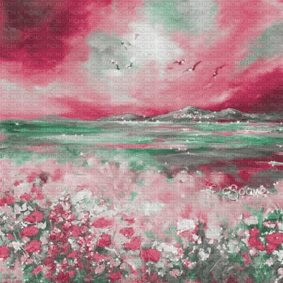 soave background animated  pink green - Ücretsiz animasyonlu GIF