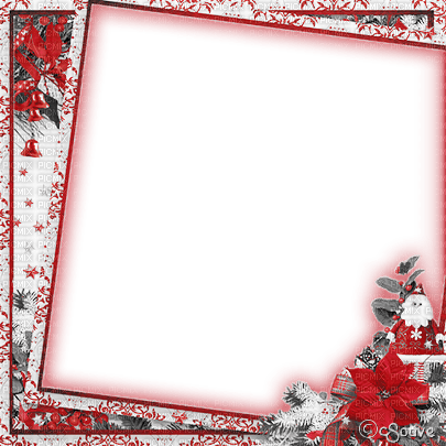 soave frame christmas winter paper flowers branch - gratis png