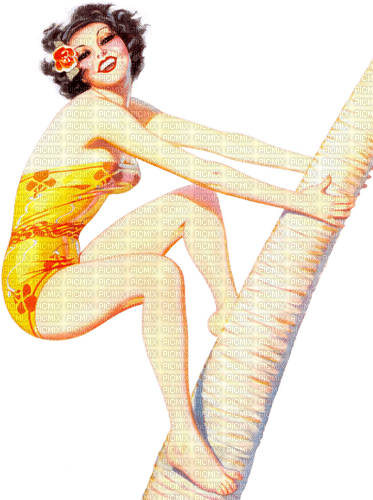 Summer vintage Woman - 免费PNG