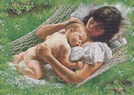 maj gif femme et enfant - Δωρεάν κινούμενο GIF