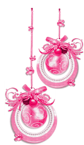 Christmas.Ornaments.Pink - nemokama png