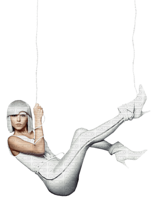 Kaz_Creations Woman Femme Hanging Swing Rope - ücretsiz png