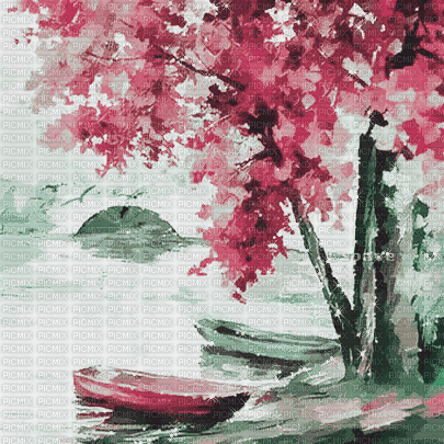 soave background animated autumn painting water - Безплатен анимиран GIF