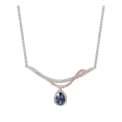 sapphire n diamond necklace - GIF animado grátis