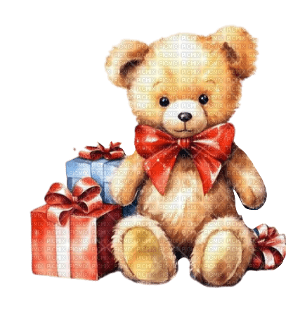 Christmas Teddy Bear - ingyenes png