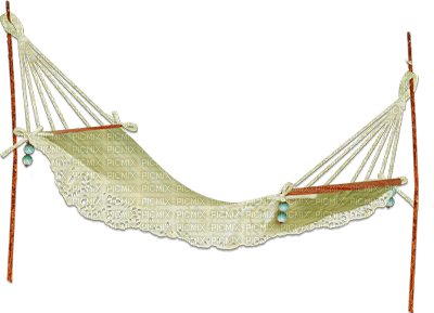 soave deco summer beach hammock brown blue - Free PNG