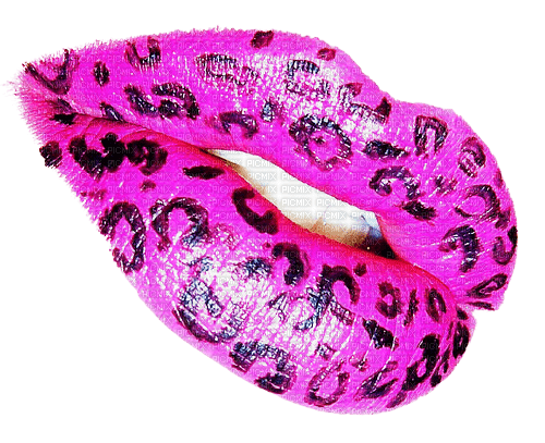 cheetah print lips emo - 免费PNG